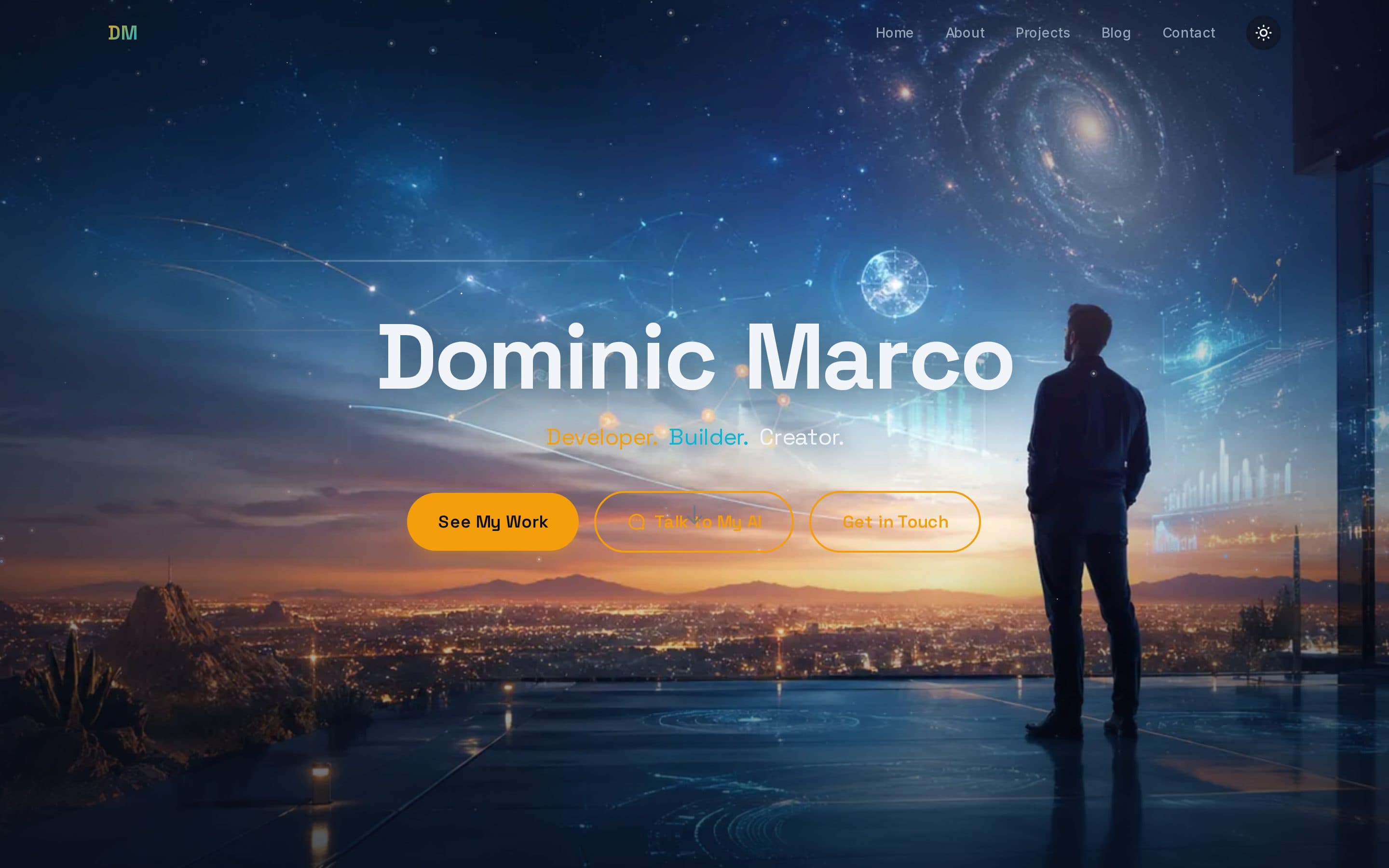 dominicmarco.com homepage hero